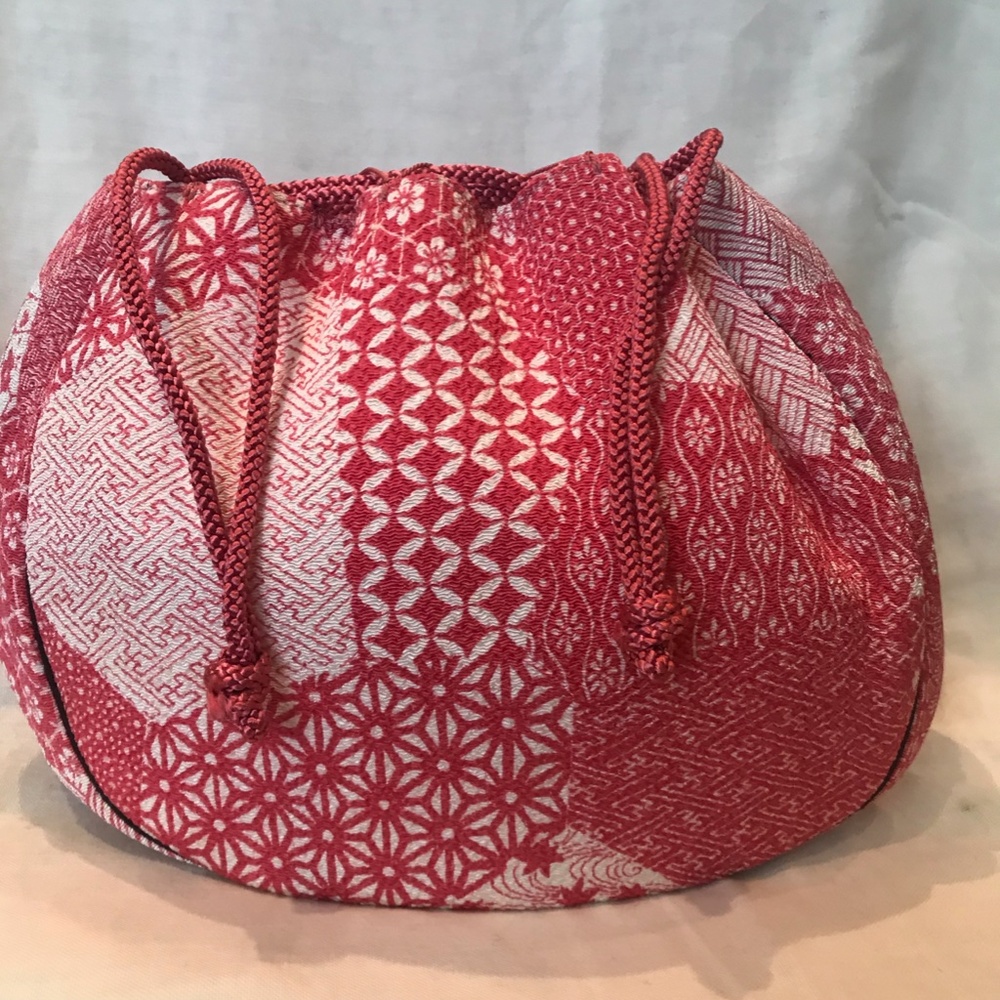Silk Drawstring Handbag